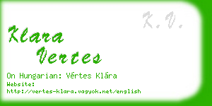 klara vertes business card