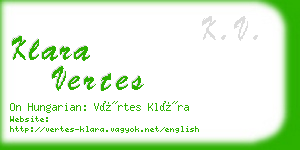 klara vertes business card